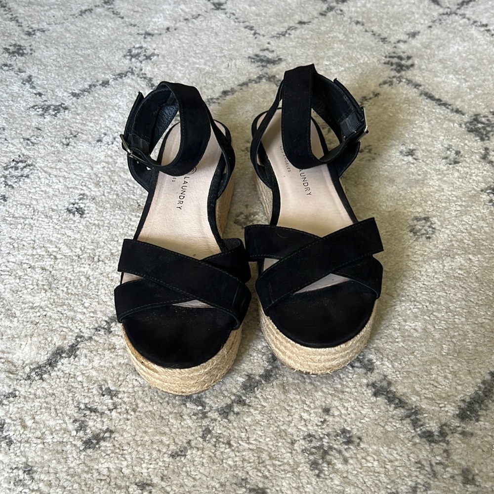 Chinese Laundry black espadrilles
